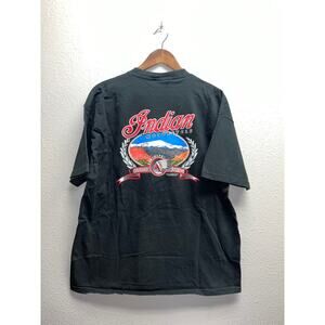 Vintage Indian Motorcycle Shirt Colorado Springs Black Biker Tee 90s XL